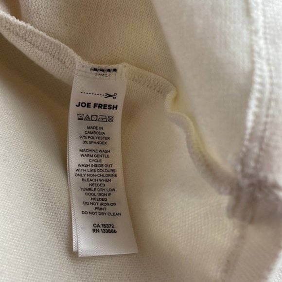 NWOT JOE FRESH Jillian Harris Collab Mindy Peplum Top Cream Ivory size Medium - Picture 7 of 8